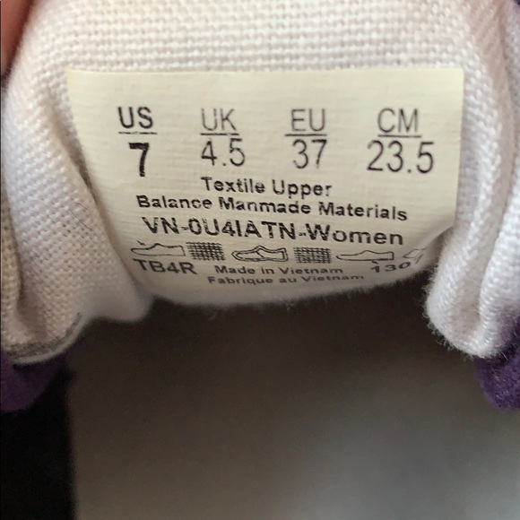 Vans Purple Women’s Size 7 - Picture 4 of 4